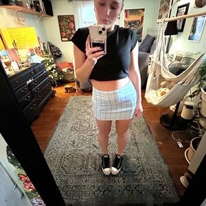 Plaid mini skirt size small